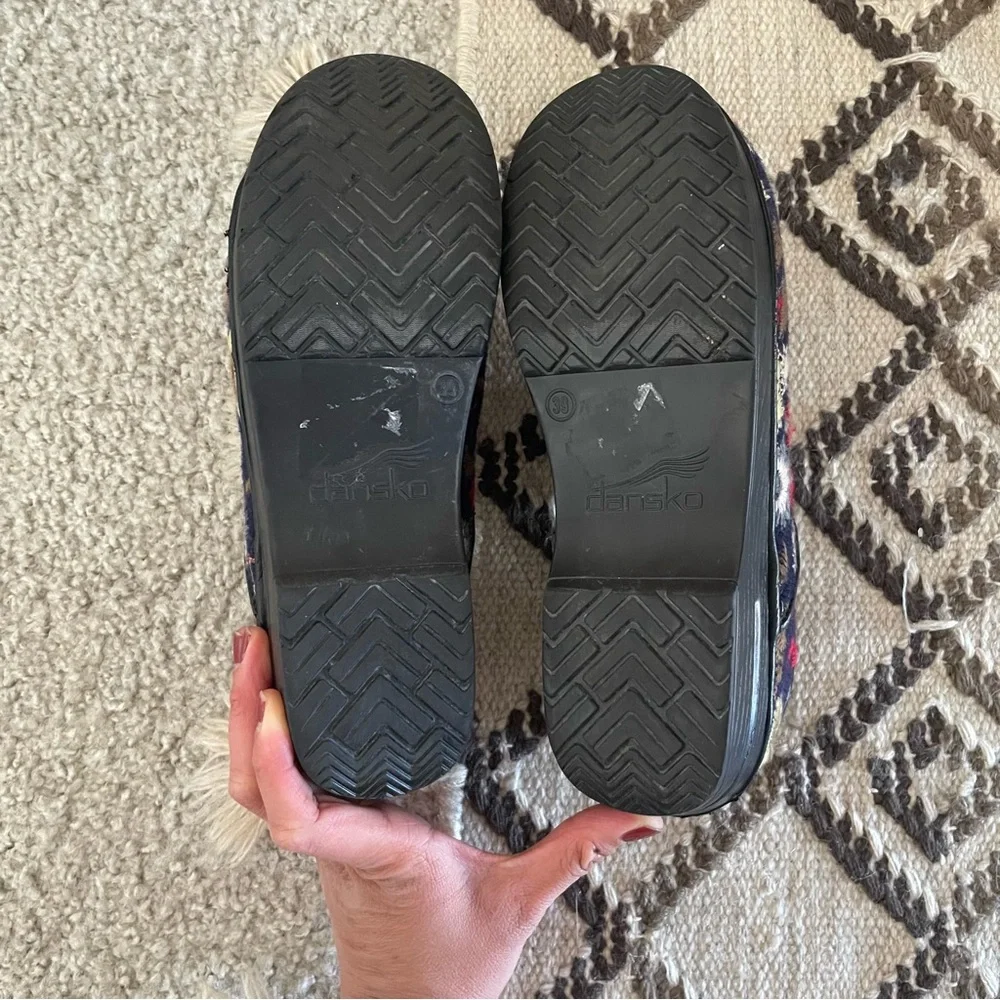 Dansko Floral Embroidered Felt Pro Mules - Picture 8 of 10